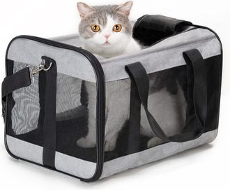 No Brand Bolsa Transportadora Para Gatos Y Perros De 17,5 X 11 X 11 Pulgadas Para Mascotas De Hasta 16 Libras, Bolsa Suave Para Gatos, Transport&iacute;n Para Mascota