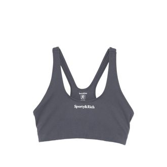 Sporty & Rich Logo-print Racerback Sports Bra