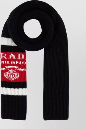Prada striped ribbed cashmere scarf