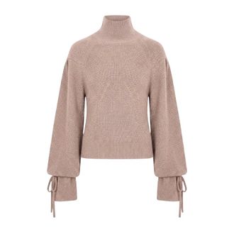 Ulla Johnson Camille Knit Turtleneck - Dames - Truien - Beige - Maat: L Wol