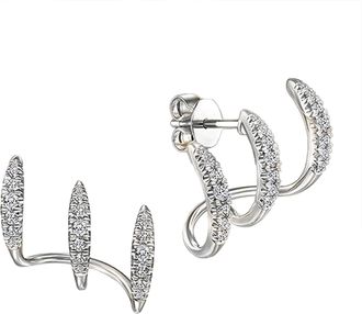 Generic Minimalist Dainty Tiny Ear Wrap Cuff Piercing Studs Earrings Sensitive for Girls (Silver, One Size)