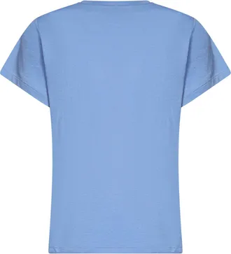 Polo Ralph Lauren Womens Crewneck T-Shirt Classic-Fit Light Blue Cotton T-Shirts & Jerseys
