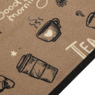 Berkfield Home Kitchen Rug Washable Morning Brown 60x300 cm Velvet