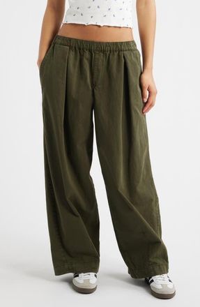 BDG Bobbi Oversize Wide Leg Pants in Khaki at Nordstrom, Size X-Small