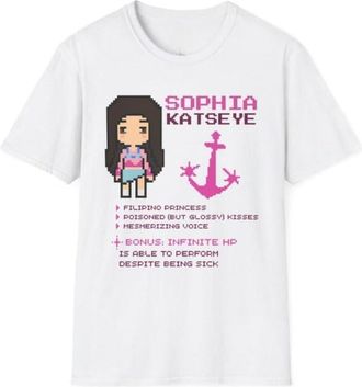 Generic KATSEYE Gameboy 2025 Fan Support Merch Cotton Unisex Short Sleeve T-Shirt - Pixel Art Tee Concert Outfit for Men and Women EYEKONS Gift (Sophia,S)