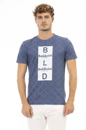 Baldinini Blauwe Bedrukte T-shirt Ba23704