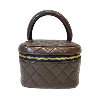 Chanel Pre-owned Mini Bags, female, Brown, Size: ONE SIZE Pre-owned Matelasse Leather Handbag