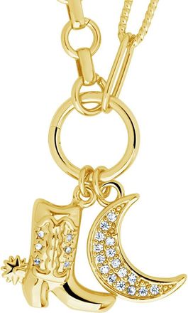 Sterling Forever 14K Plated Cz Kelsea Necklace