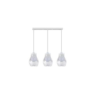 Fabrilamp L&aacute;mpara De Techo Alargada Ragusa Blanca 3xe27 Regx64x16cm - Fabrilamp