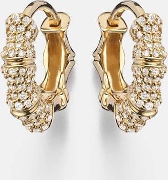 Stone and Strand 14kt gold (585/1000) earrings with diamonds