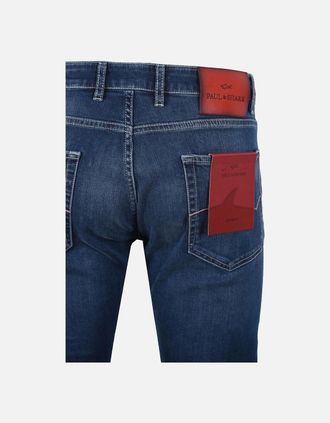 Paul & Shark Mens Paul And Shark Red Rivet Jeans Light Denim - Blue - Size: 36/32