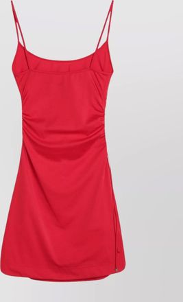 The Attico mini length ruched detailing side slit strappy beach cover up