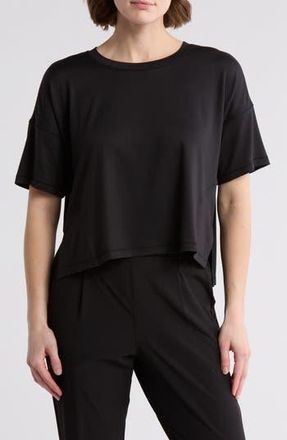 90 Degree by Reflex Supersoft Day One Boxy High-Low T-Shirt in Black at Nordstrom Rack, Size X-Small