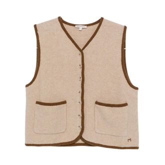 Moismont Truien & Vesten, Dames, Beige, S, Wol, Angele Gilet No. 232