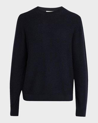 Frame Denim Textured Wool Crewneck Sweater