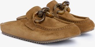 Pedro Garcia Brown suede clog slide | Bilma | Fall-winter 26 |