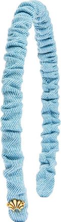 Lele Sadoughi Jessie Ruched Denim Headband in Stone Wash at Nordstrom