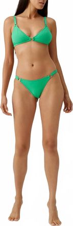 Melissa Odabash Montenegro Ribbed Bikini Bottom In Green