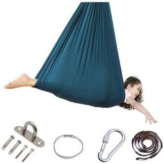 OEM Columpio Terap&eacute;utico Sensorial Infantil, Hamaca De Interior/exterior De 360&deg;, Terapia De Columpio El&aacute;stico, Silla Colgante Para Abrazar (azul Cielo)