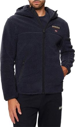 Napapijri Hoodies & sweatvesten, Heren, Blauw, M, Polyester, Tynik Jacket