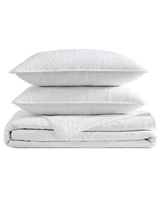 Tommy Bahama Line Palm Reversible Quilt Set