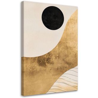 Artgeist Quadro su tela, Astratto Minimalismo Oro - 80x120