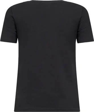 Chlo&eacute; Womens Black Organic Jersey Baby-Fit T-Shirt Cotton T-Shirts & Jerseys