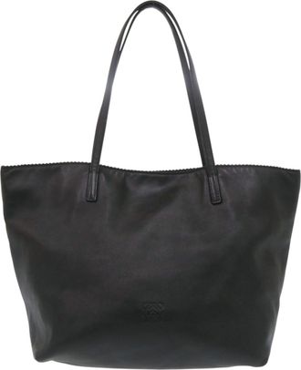 Loewe Black Leather Handbag Tote Bag (Pre-Owned)