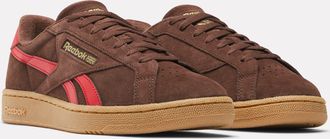 Reebok Classic Sneaker REEBOK CLASSIC CLUB C GROUNDS UK, Damen, Gr. 36,5, campusbraun, vectorrot, gum, Leder, Synthetik, Schuhe Sneaker