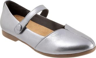 Trotters Irene Mary Jane Flat in Pewter at Nordstrom, Size 10.5