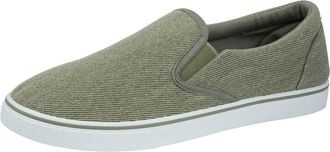 Sergio Rossi Sergio Italia Mens Slip On Trainer Boys Canvas Low Top Casual Shoes Flat Sneakers Pumps Khaki Size 10