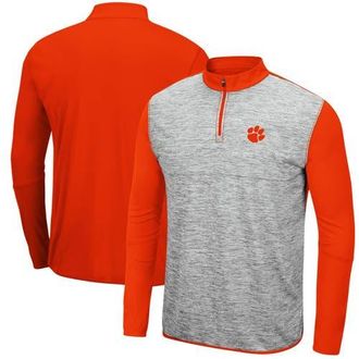 Colosseum Mens Colosseum Heathered Gray/Orange Clemson Tigers Prospect Quarter-Zip Jacket in Heather Gray at Nordstrom, Size Large
