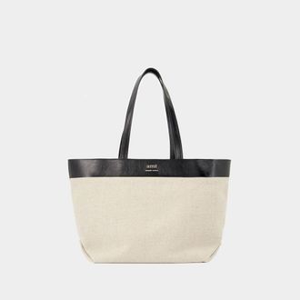 Ami East West boodschappentas - AMI Paris - Linnen - Beige