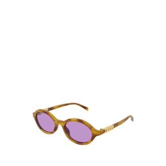 Gucci Sunglasses, female, Brown, Size: 51 MM Round Frame Sunglasses