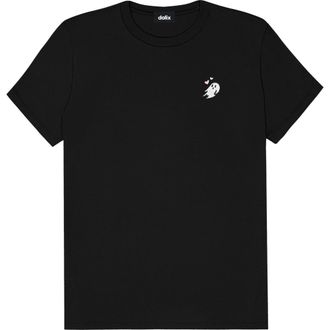 Dalix Heartly Ghost Tee in Black at Nordstrom, Size Xx-Large