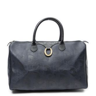 Dior Pre-owned Womens Vintage Medium Travel Boston Bag - Blue/Navy - One Size