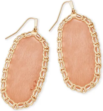 Kendra Scott Womens Macrame Earrings In Danielle Rosegold Blush Wood