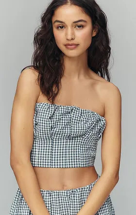 Maeve Gingham Bustier Top