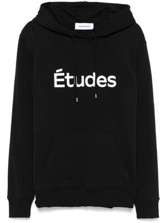 Études Studio logo-print hoodie - Black