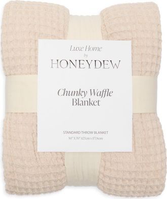 Honeydew Intimates Chunky Waffle Stitched Cotton Throw in Ivory at Nordstrom Rack