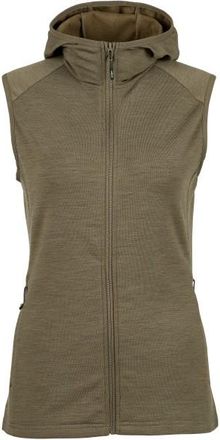 Stoic MerinoFleece270 KuolpaLightSt. Vest Hood Merinogilet f&uuml;r Damen | oliv