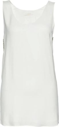 Chlo&eacute; sleeveless embellishmed blouse - White