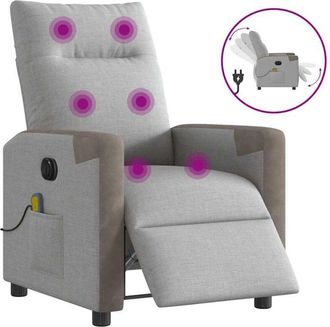vidaXL Vidaxl - Sill&oacute;n Reclinable De Masaje El&eacute;ctrico Tela Gris Nube