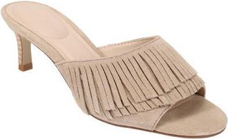 Pelle Moda Venna Fringe Slide Sandal in Ecru at Nordstrom, Size 7.5