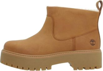 Timberland Stone Street Mid Warm Lined Boot - Dames - Schoenen - Bruin - Maat: 37 1/2 EU Leer