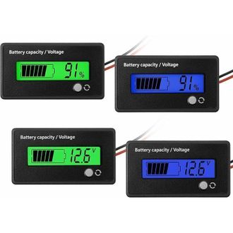 OEM Juego De 4 Indicadores De Bater&iacute;a De Cc De 12 V, 24 V, 36 V Y 48 V Con Alarma, Indicador De Voltaje Y Capacidad De La Bater&iacute;a, Indicador De Nivel De B