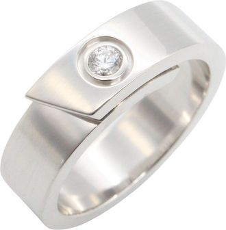 Cartier Clear White White Gold (18K) Anniversary Ring (Pre-Owned)