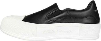 Alexander McQueen (WMNS) Alexander McQueen Deck Skate Plimsoll Black White 654592WHZT81070
