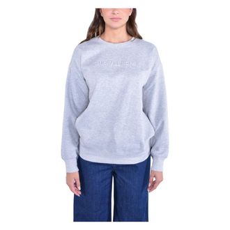 Michael Kors Casual Pullover Sweatshirt met Minimaal Logo - Dames - Sweatshirts - Grijs - XS - Katoen - Hoodies & sweatvesten
