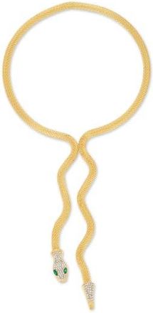 Eye Candy Los Angeles Christine CZ Snake Statement Necklace in Gold at Nordstrom Rack